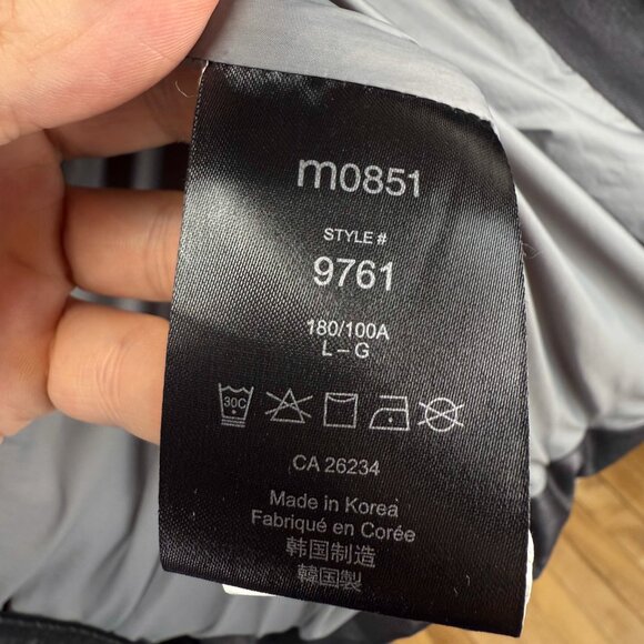 M0851‎ Insulated Water Resistant Quilted Black Puffer Jacket Size L - Picture 10 of 12